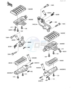 VN 750 A [VULCAN 750] (A2-A5) [VULCAN 750] drawing FOOTRESTS