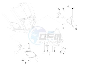 GTS Super 150 ie 4T 3V (APAC) (Au, Ex, Jp, Ri, T, V) drawing Rear headlamps - Turn signal lamps