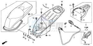 SH125B drawing SEAT/ LUGGAGE BOX