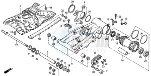 TRX300EX FOURTRAX 300 EX drawing SWINGARM