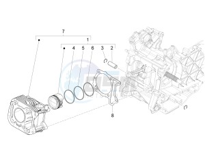 946 150 4T 3V ABS ARMANI (NAFTA) drawing Cylinder-piston-wrist pin unit