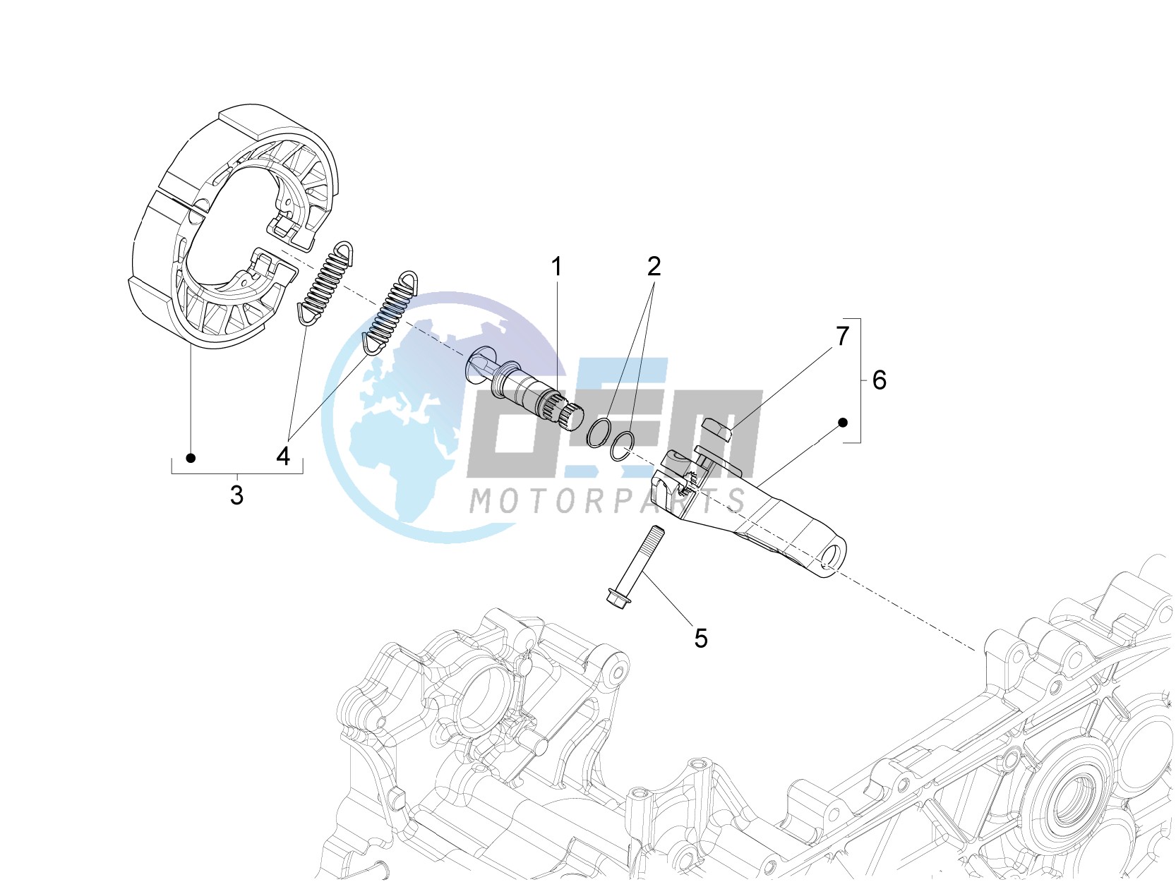 Rear brake - Brake jaw