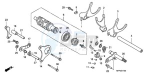 CB1300A9 Europe Direct - (ED / ABS MME TWO) drawing GEARSHIFT DRUM/GEARSHIFT FORK