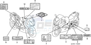 VFR800A9 France - (F / ABS CMF MME) drawing CAUTION LABEL