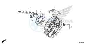 SH125ADSE SH125ADS UK - (E) drawing REAR WHEEL