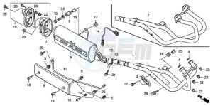 FJS600A 400 SILVER WING drawing EXHAUST MUFFLER