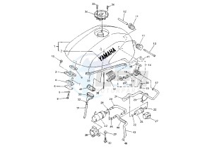 FZS FAZER (FZS600S) 600 drawing FUEL TANK FZS600