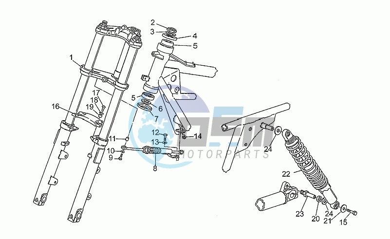 Front/rear shock absorber