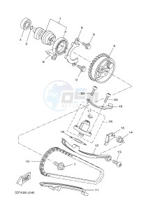 WR125X (22B8 22B8 22B8) drawing CAMSHAFT & CHAIN