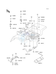 KSF 250 A [MOJAVE 250] (A10-A14) [MOJAVE 250] drawing REAR FENDER-- S- -