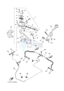 YFM550FWAD YFM550PHE GRIZZLY 550 EPS HUNTER (2LB2 2LB3 2LB4) drawing REAR MASTER CYLINDER