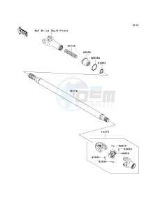 KRF 750 F [TERYX 750 4X4 NRA OUTDOORS] (F8F) F8F drawing DRIVE SHAFT-PROPELLER