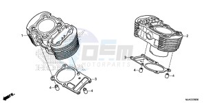 VT750SE Shadow E drawing CYLINDER