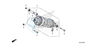 CB650FE CB650F 2ED - (2ED) drawing REAR CUSHION