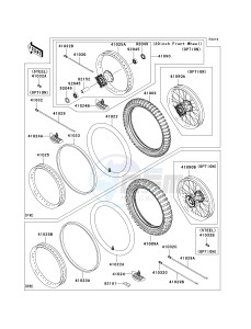 KX 450 D [KX450F] (D6F) D6F drawing WHEELS_TIRES