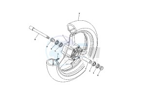 TDM 900 drawing FRONT WHEEL