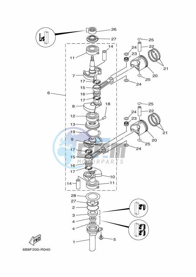 CRANKSHAFT--PISTON