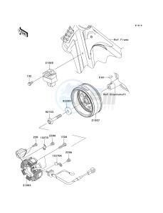 KLX 140 B (KLX140L MONSTER ENERGY) (B8F-B9FA) B9FA drawing GENERATOR