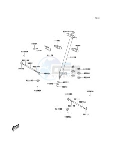 KVF300 KVF300CCF EU drawing Steering Shaft