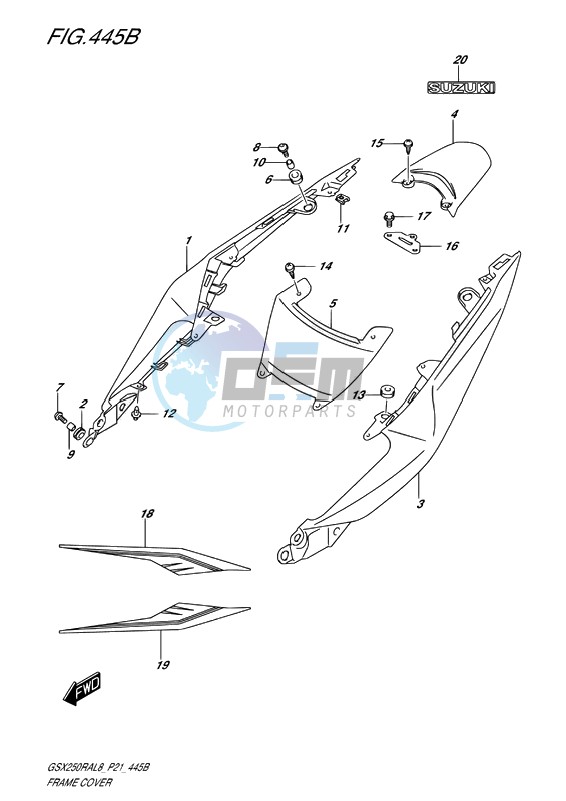 FRAME COVER (GW250RAZL8 P21)