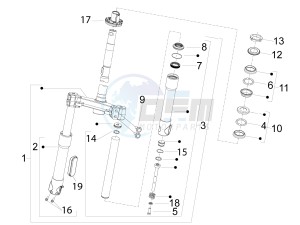 Fly 150 4T 3V ie (USA) drawing Fork/steering tube - Steering bearing unit