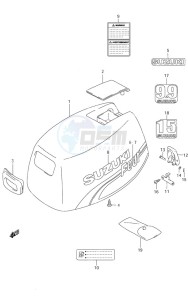 DF 9.9 drawing Engine Cover