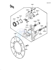 KZ 1100 D [SPECTRE] (D1-D2) [SPECTRE] drawing REAR BRAKE