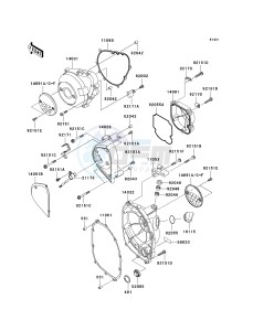 ZR 1000 A [Z1000] (A1-A3) drawing ENGINE COVER-- S- -