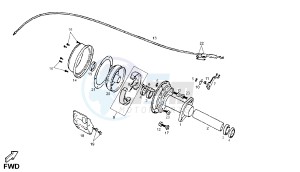 DFW - 50 CC VTHMA05A drawing REAR BRAKING SYSTEM