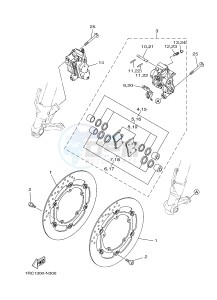 MT09 900 (1RCA 1RCB) drawing FRONT BRAKE CALIPER