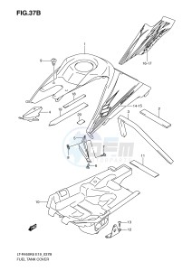 LT-R450 (E19) drawing FUEL TANK COVER (MODEL K9)