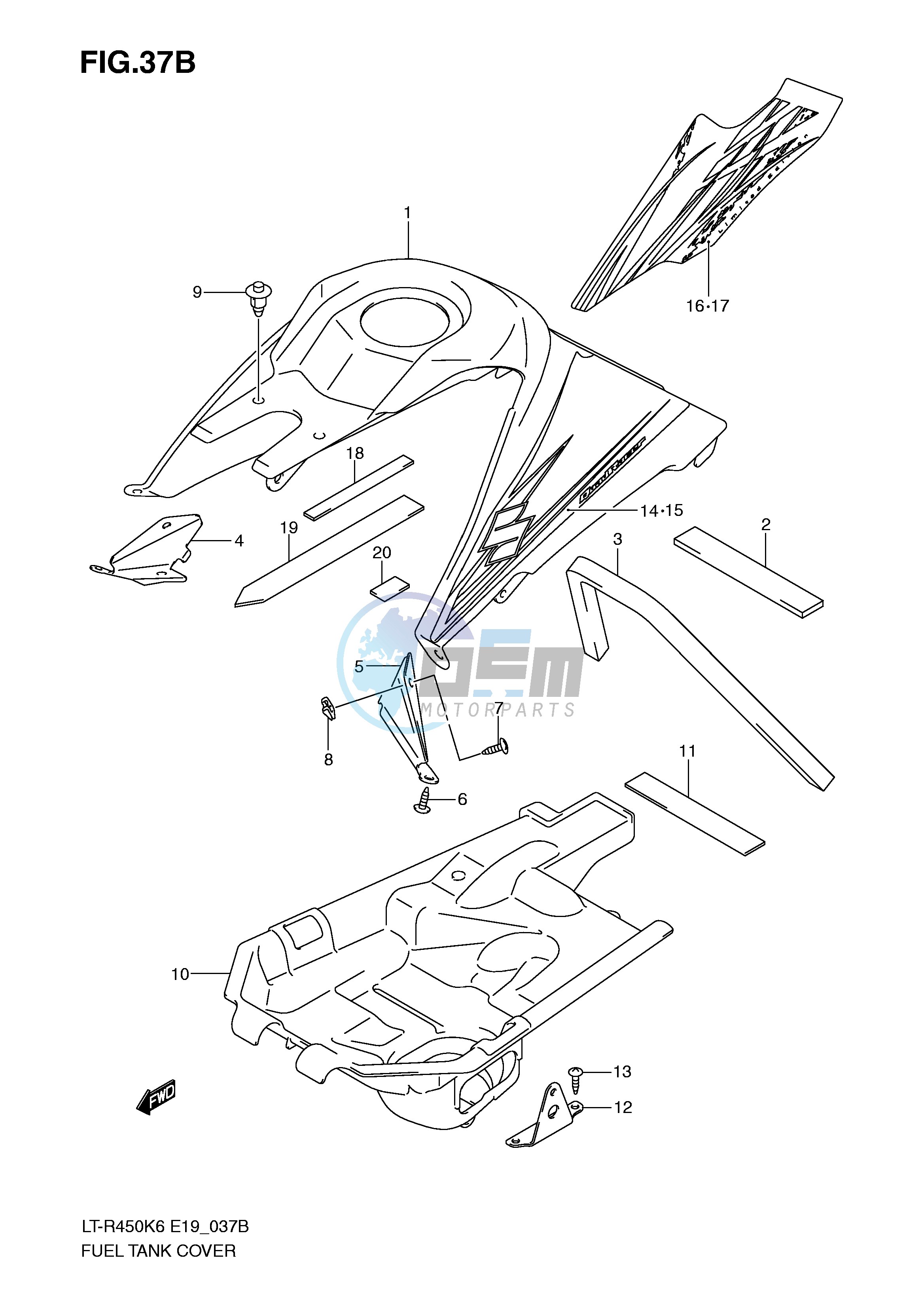 FUEL TANK COVER (MODEL K9)