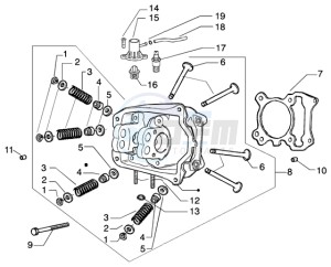 Runner 200 VXR 4t drawing Cylinder head - Valves