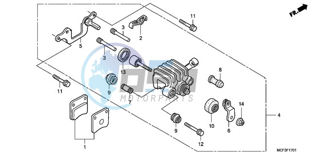 PARKING BRAKE CALIPER