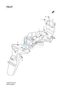 DL650 ABS V-STROM EU-UK drawing REAR FENDER