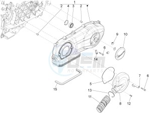 LX 150 4T 3V IE NOABS E3 (APAC) drawing Crankcase cover - Crankcase cooling