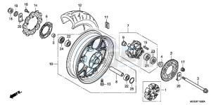 NC700XAD NC700X ABS Europe Direct - (ED) drawing REAR WHEEL