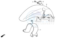 XL600V TRANSALP drawing FRONT FENDER