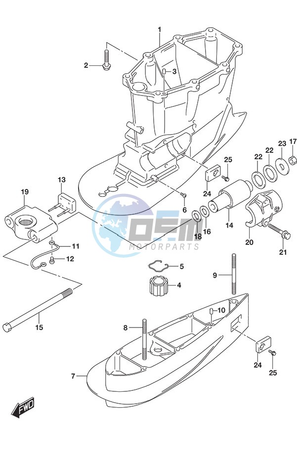 Drive Shaft Housing w/Transom (XX)