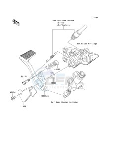 ZG 1400 A [CONCOURS 14 ABS] (8F-9F) A8F drawing BRAKE PEDAL_TORQUE LINK