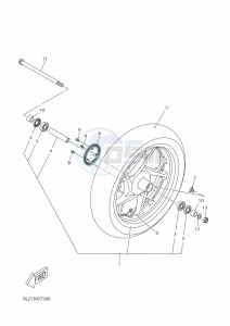 CZD250-A  (B8Y3) drawing FRONT WHEEL