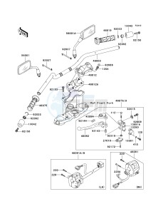 KLE 650 A [VERSYS] (9F-9F) A8F drawing HANDLEBAR-- A7F_A8F- -