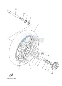 XP500A T-MAX T-MAX 500 (59CR) drawing FRONT WHEEL