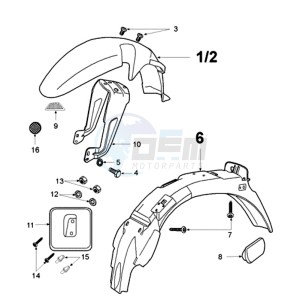 FOX GSX EU1 drawing MUDGUARD