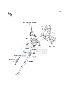 ZZR1400 ABS ZX1400B7F FR GB XX (EU ME A(FRICA) drawing Stand(s)