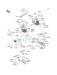 KRF 750 L [TERYX 750 FI 4X4 LE SPORT MONSTER ENERGY] (L9F-L9FA) L9FA drawing FRAME FITTINGS-- FRONT- -