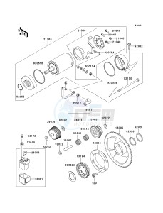 KL 650 E [KLR650] (E8F-E9F) E9F drawing STARTER MOTOR