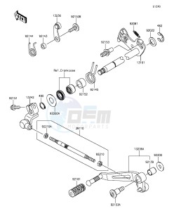 Z1000SX_ABS ZX1000MGF FR GB XX (EU ME A(FRICA) drawing Gear Change Mechanism