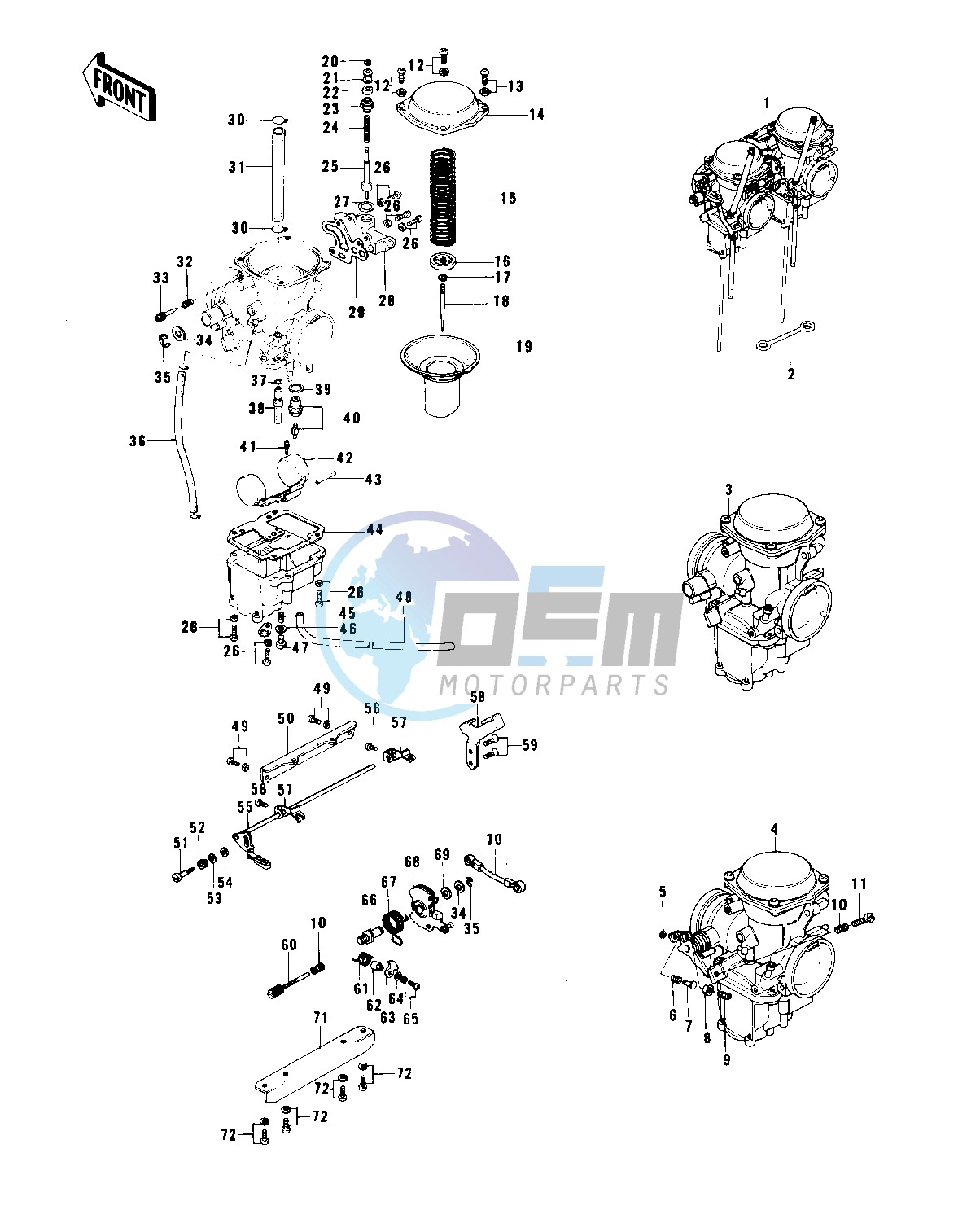 CARBURETORS -- KZ750-B1_B2_B3- -