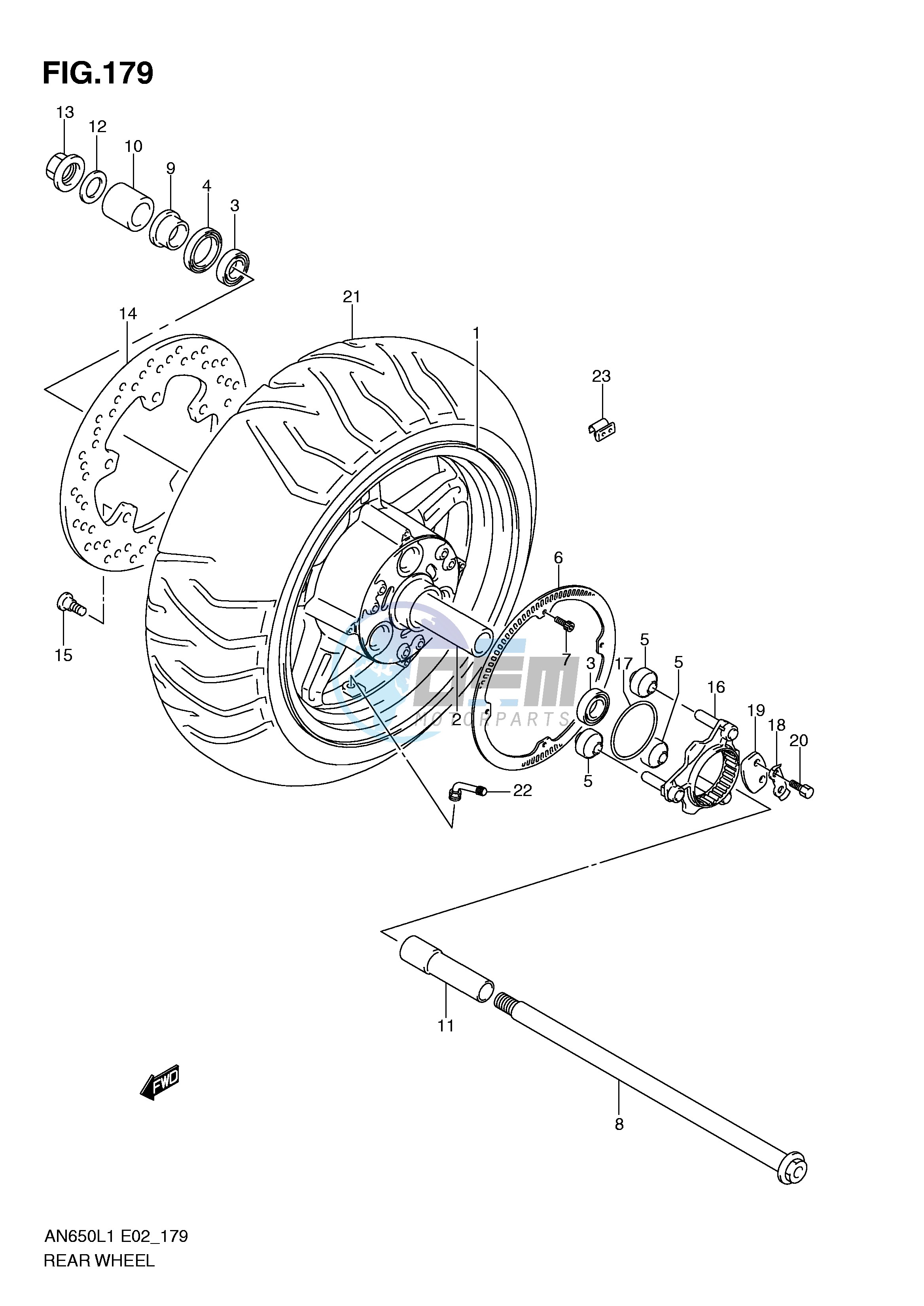 REAR WHEEL (AN650AL1 E2)